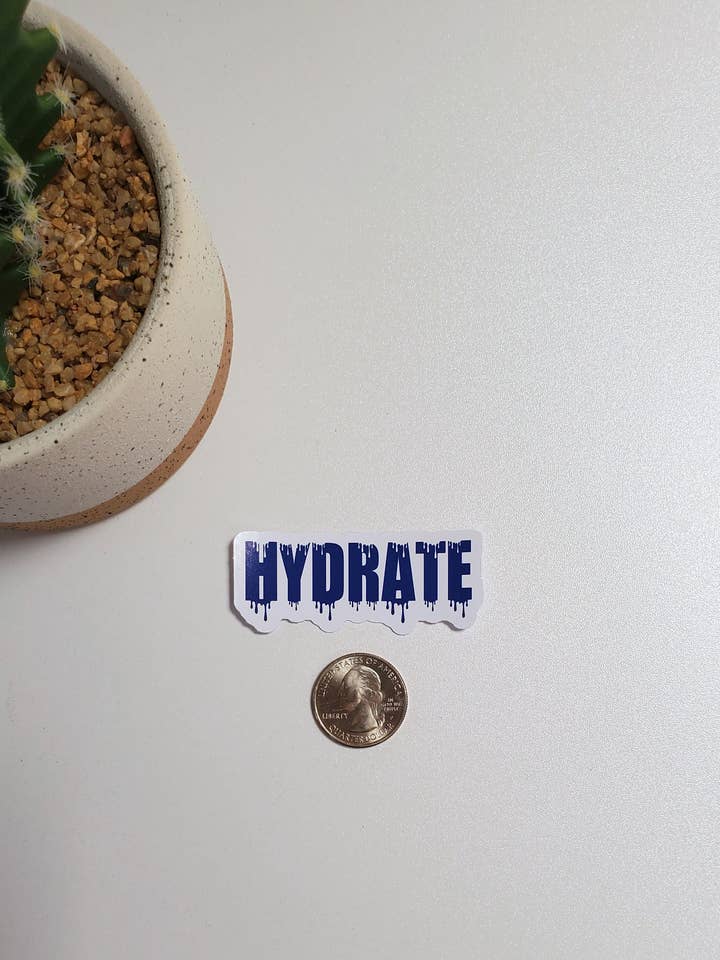 Hydrattekst klistermærke for engroshandel hos Fig Tree Works