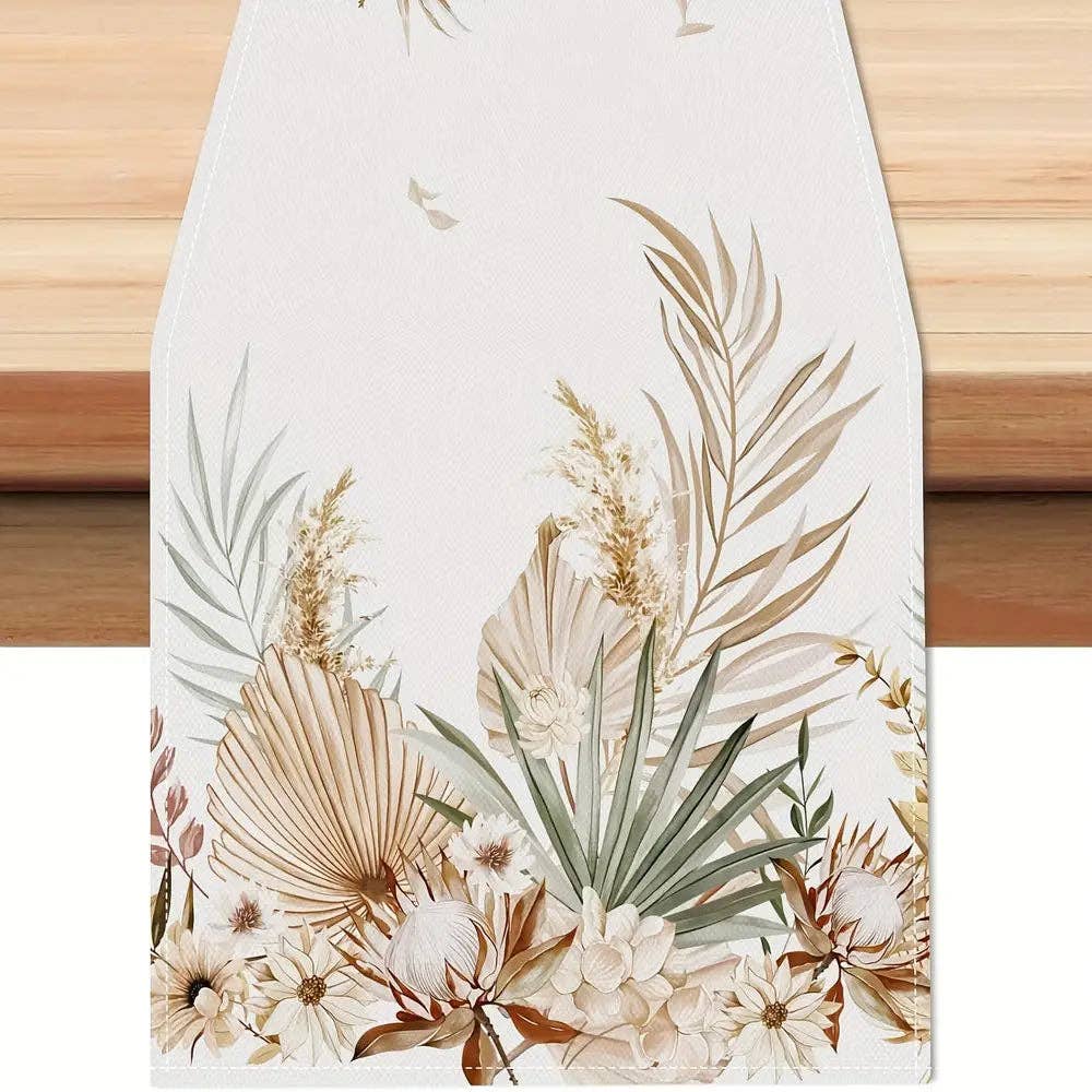 Huis Van Merken – wholesale Löpare – 1 st Boho Höstlöv Tryckt Bordsduk1