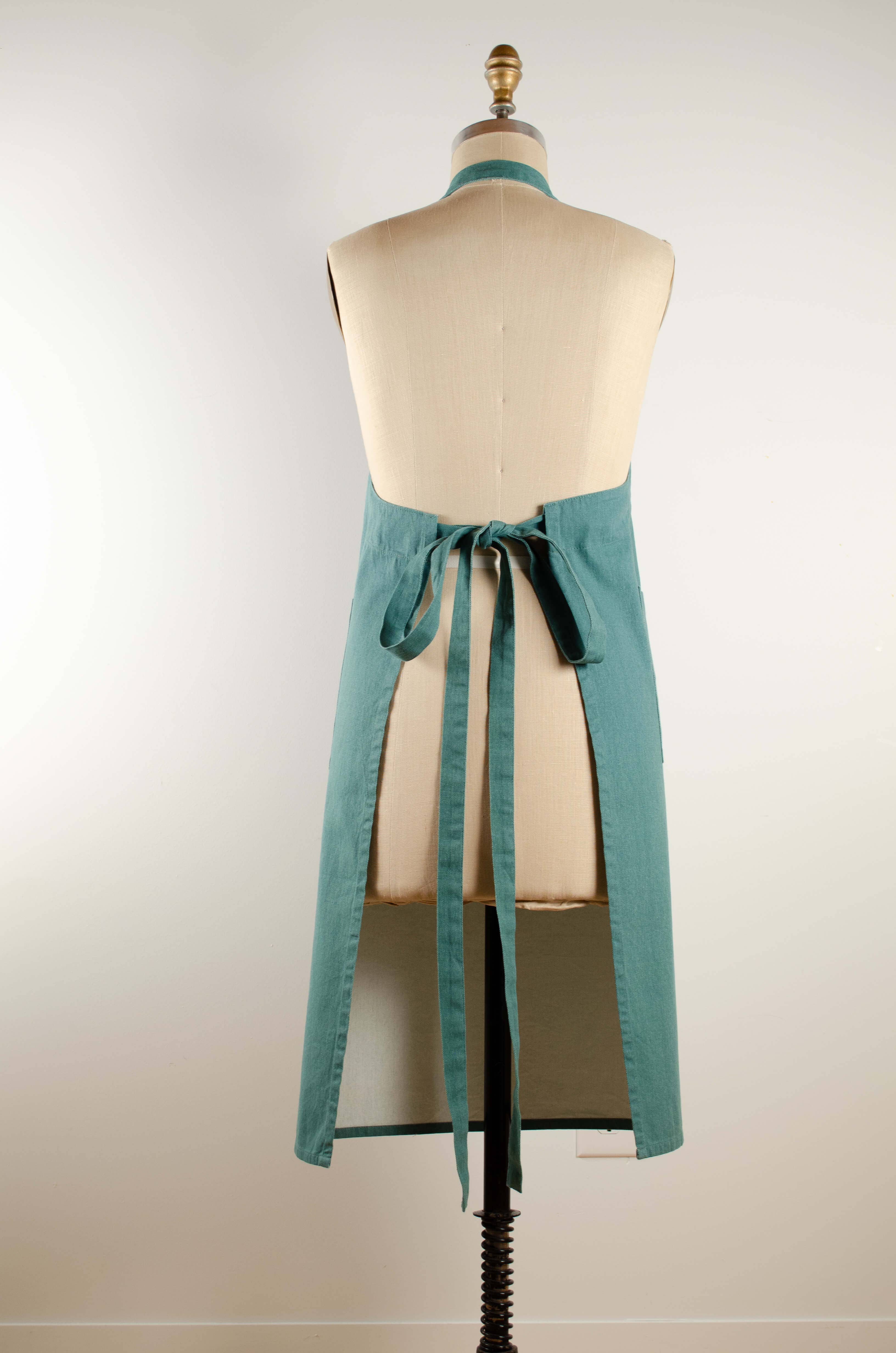 Green with Winter Green Print Apron: Full Apron - Cats for wholesale on Faire1