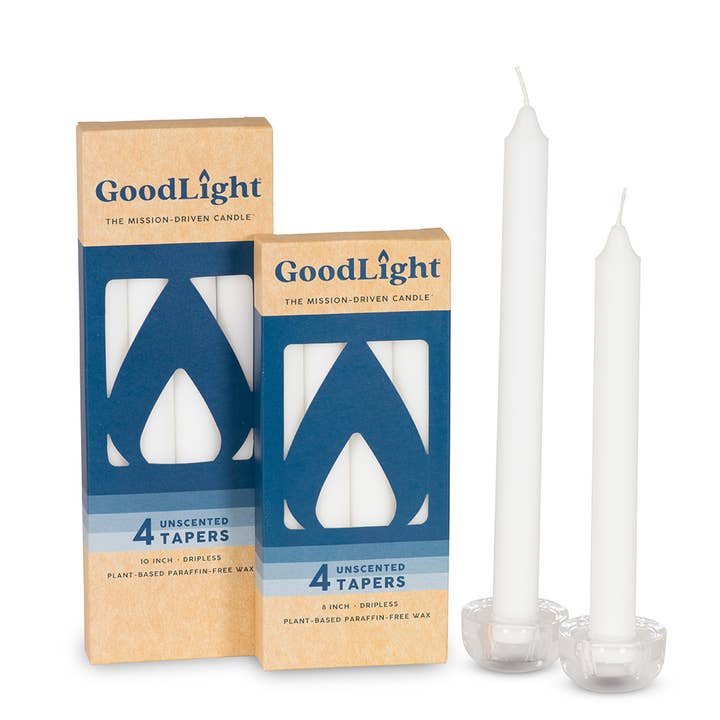 GoodLight Natural Candles - Wholesale Tapered Candle/Candlestick - Taper Candles | 4-Count Box1