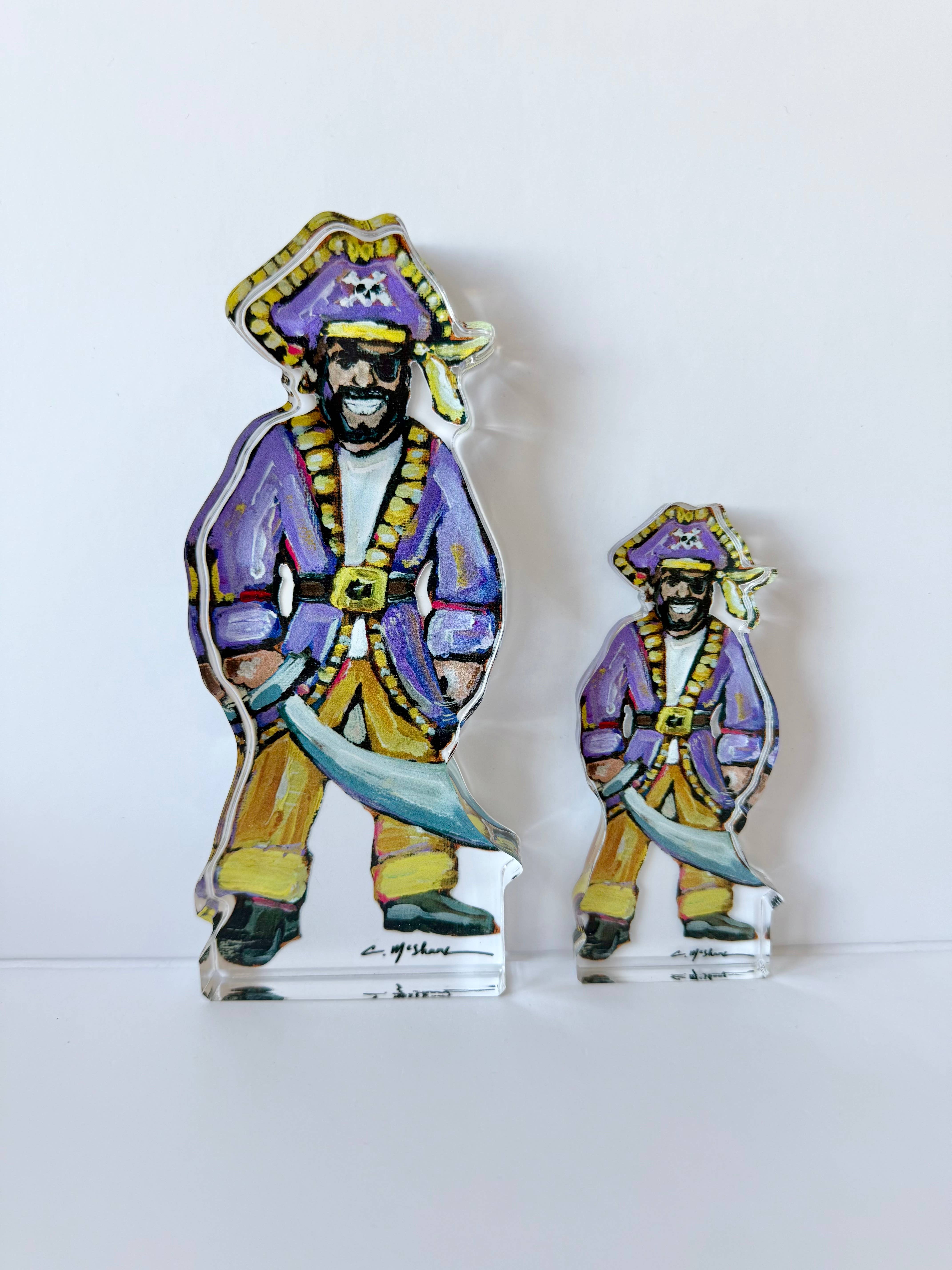 Chelsea McShane Art - Wholesale Decorative Tabletop Object - "Pirate" acrylic 1