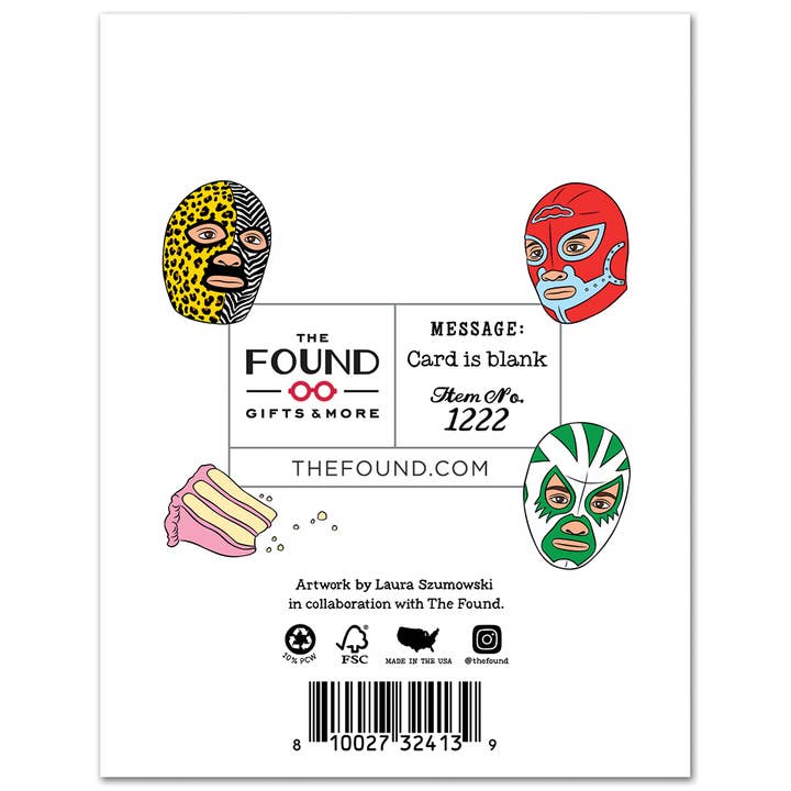 THE FOUND - Wholesale Birthday Card - Lucha Libre Birthday Card1