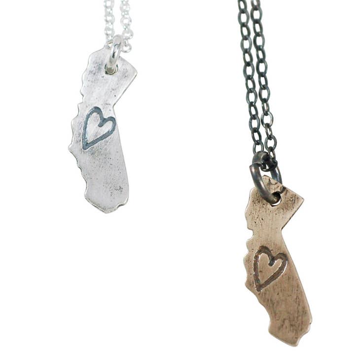 CA Love! Tiny pendant for wholesale by Krista Tranquilla Studio