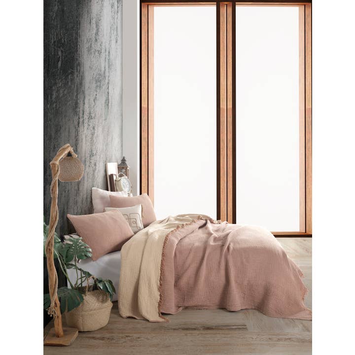 destinyhometex - Wholesale Throw Blanket - Purple color 4 layer gauze throw16