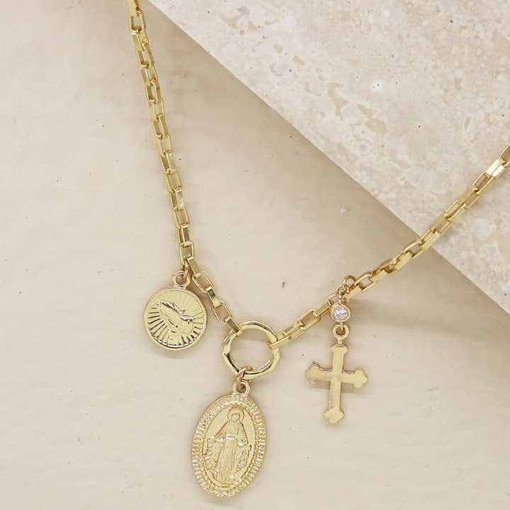 Ettika - Wholesale Halskettinghanger - Faithful Charms 18k vergulde halsketting1