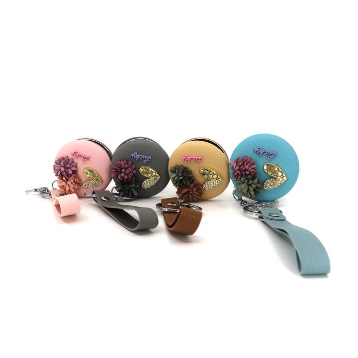 Heart Flower Decor Mirror Key Chain KC3222-35 (12PC) for wholesale by TAPA fashion