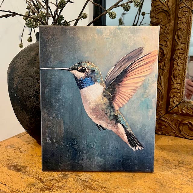 Décoration intérieure colibri, art sur toile nature printemps été pour la vente par Rustic Nester