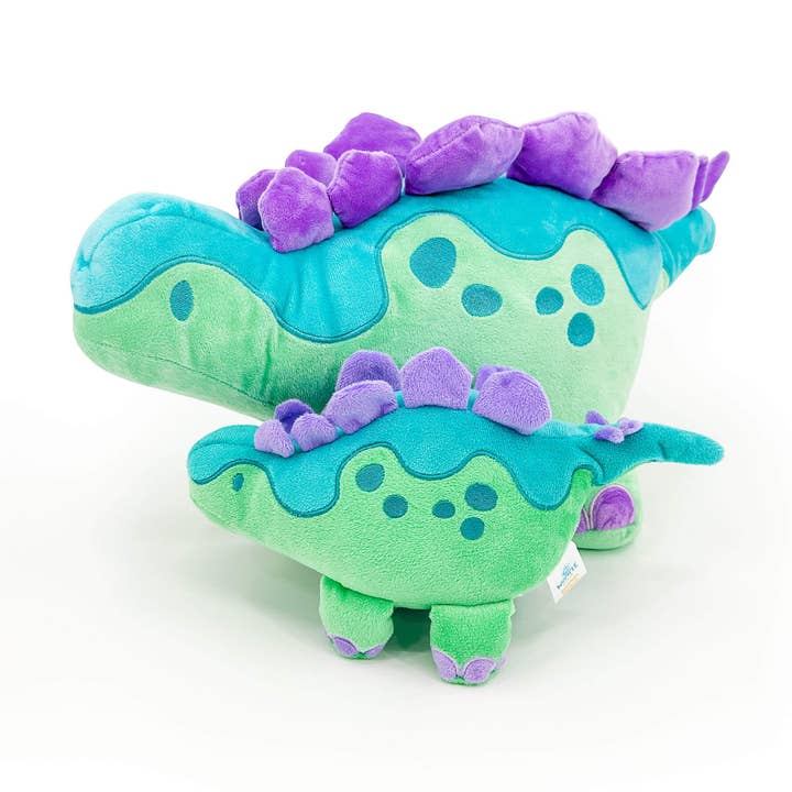 DinoGlows MEGA Stegosaurus Reversible Fossil Plush Dinosaur for wholesale by Womple Studios