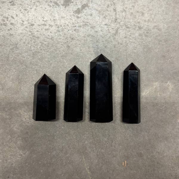 The House Of Gentry - Wholesale Spiritual Stone/Crystal - Black Obsidian Crystal Polished Tower2