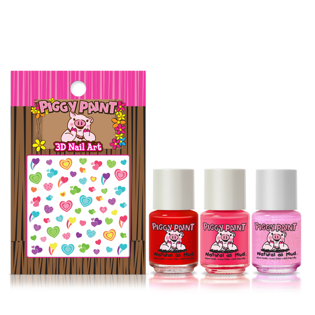 Piggy Paint - Wholesale Nail Polish - Kids - All the Heart Eyes Polish Set Non-Toxic Kids Nail Polish1