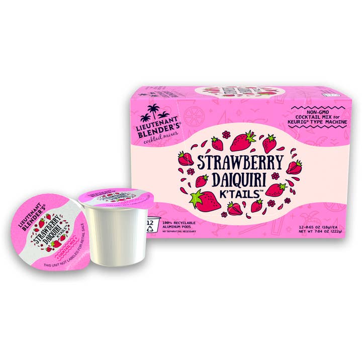 Strawberry Daiquiri K'Tails® Single Pod Cocktail Mixers 12Ct for wholesale by Lieutenant Blender's Cocktail Mixes