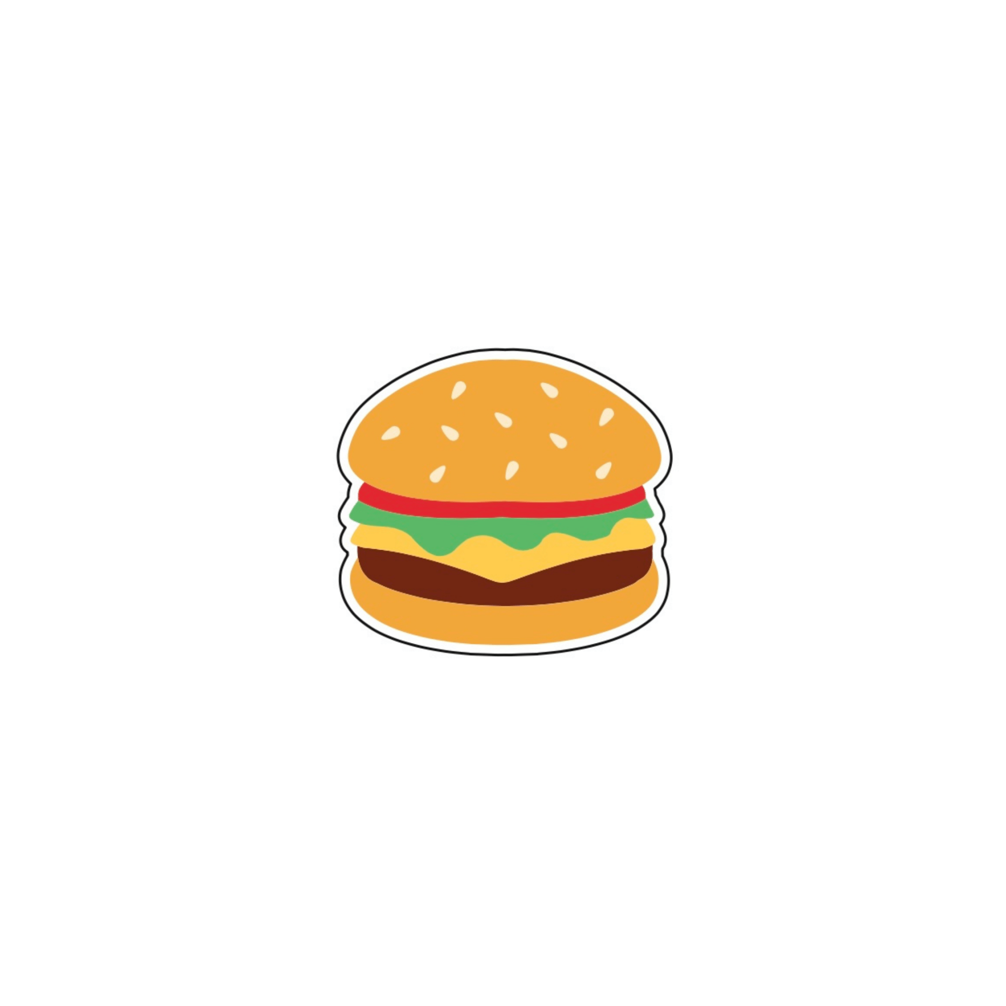 Girl Haus – wholesale Sticker – Cheese Burger Sticker0