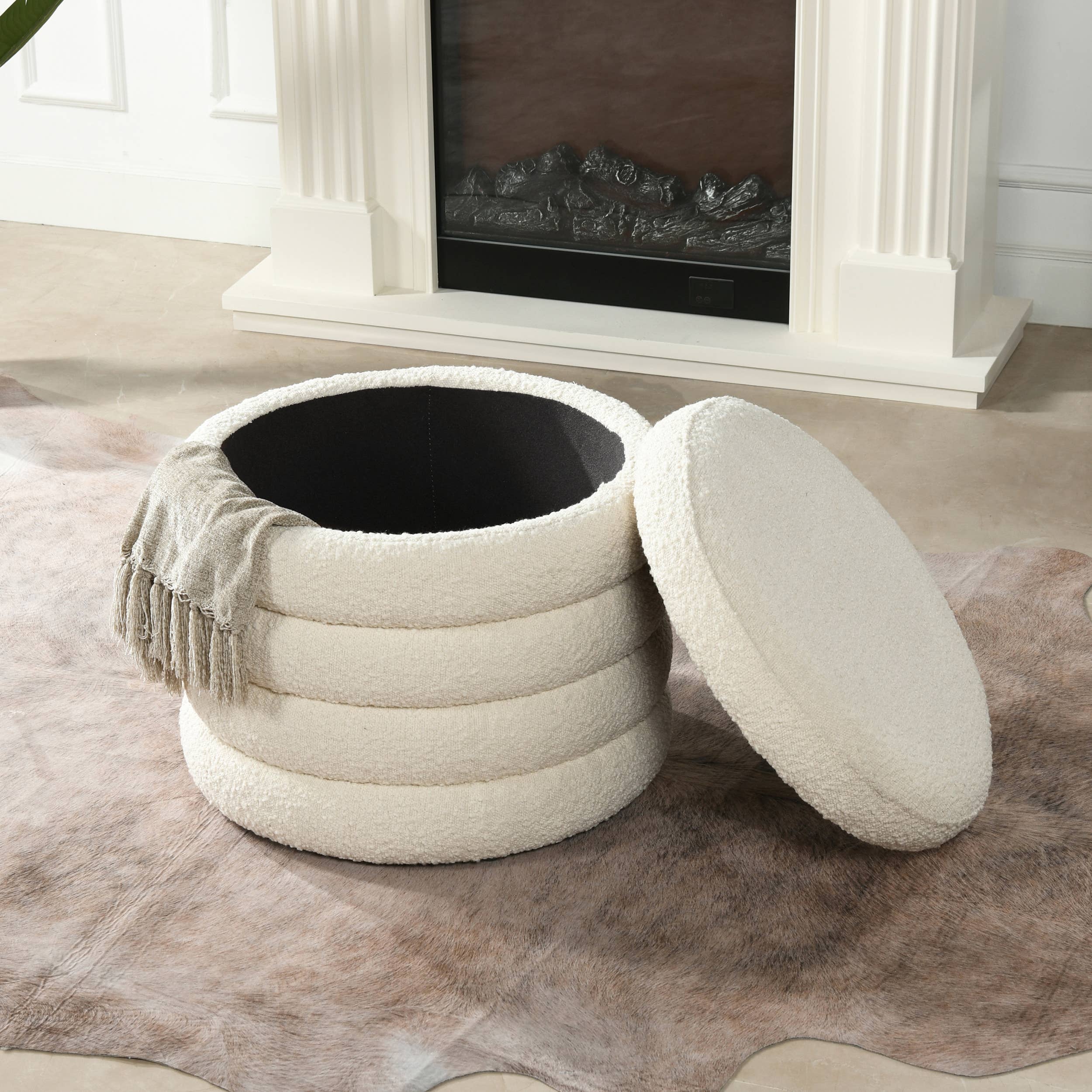 Jennifer Taylor Home - Wholesale Ottoman - Fuji Oversized Round Storage Ottoman20