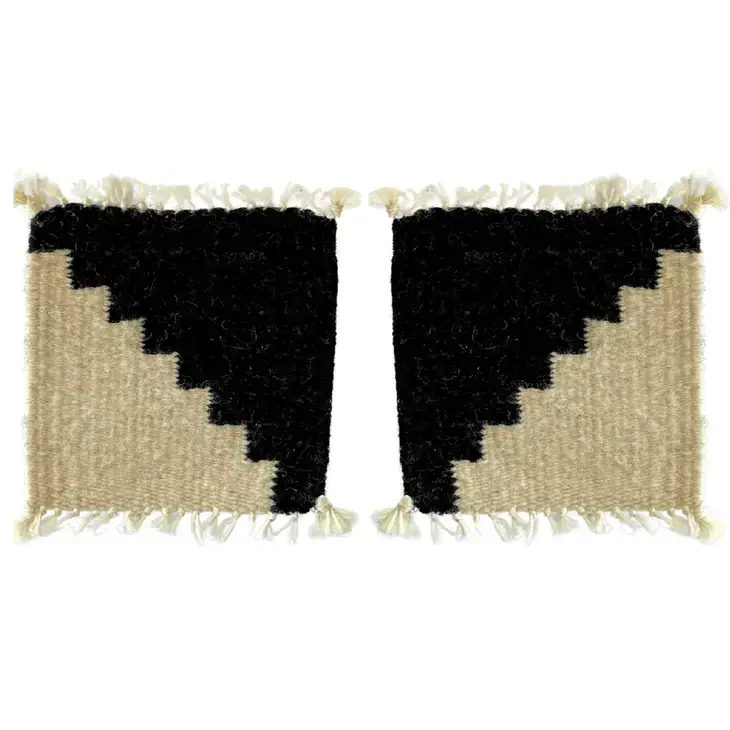 Selva Studio - Vendita all'ingrosso Sottobicchiere - Set di 4 sottobicchieri Cascada tessuti a mano neri5