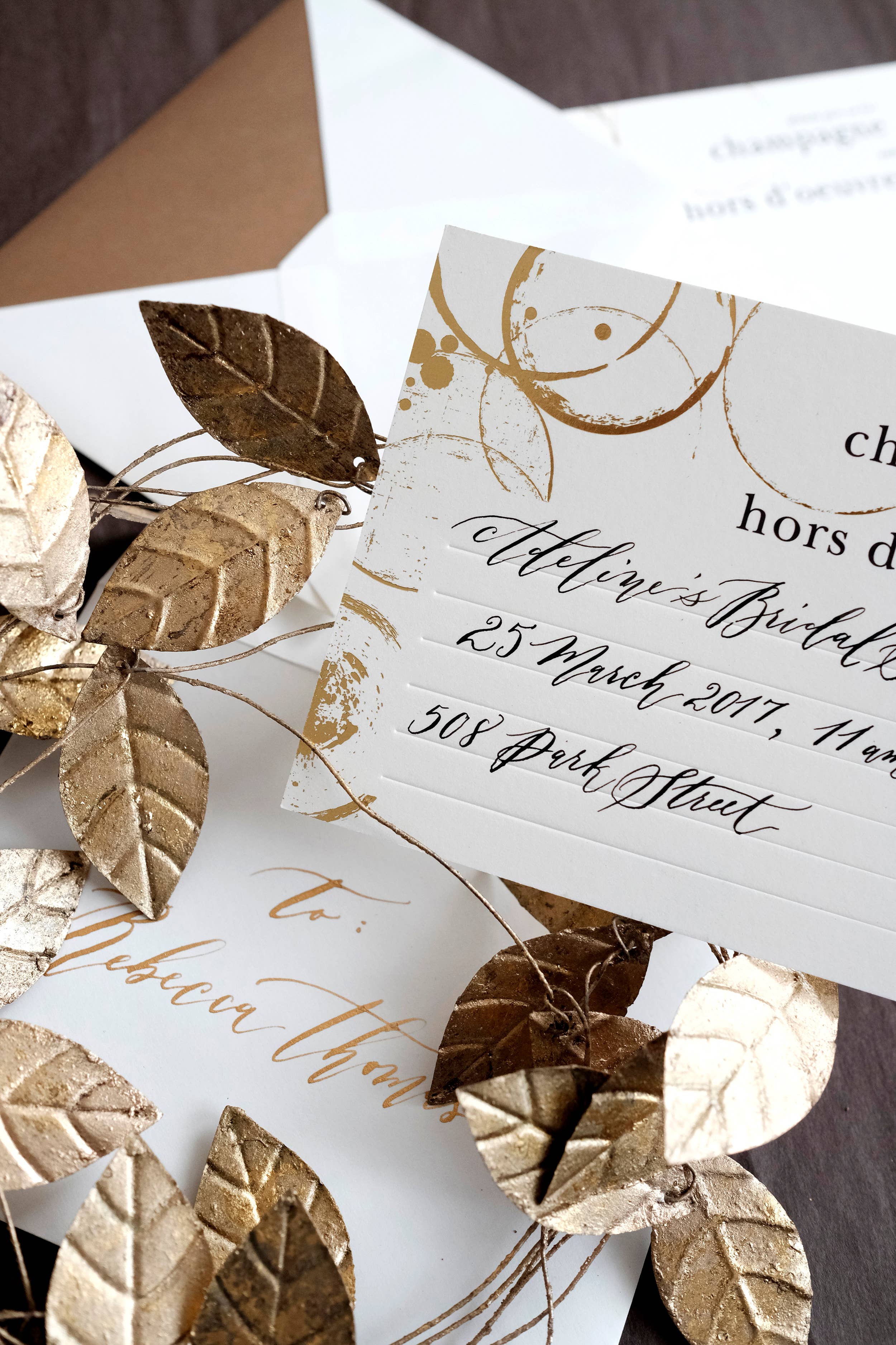 Paper Provision - Wholesale Invitations - Champagne & Hors D'oeuvres Invitations Set of 81