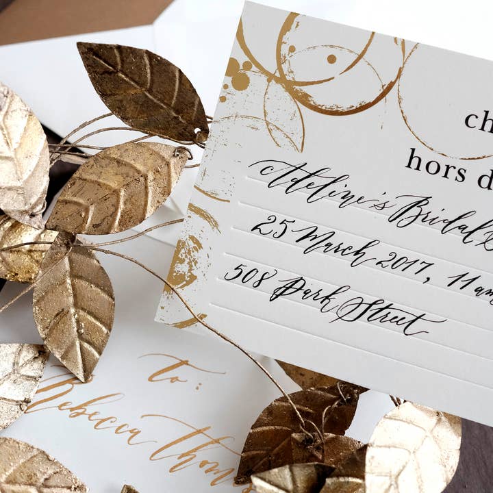 Paper Provision - Wholesale Invitations - Champagne & Hors D'oeuvres Invitations Set of 81