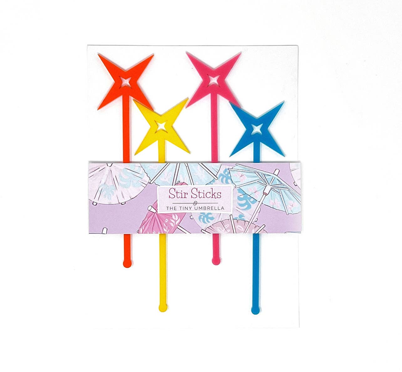 The Tiny Umbrella - Wholesale Drink Stirrer - Mid Century Modern Stir Stick set of 45