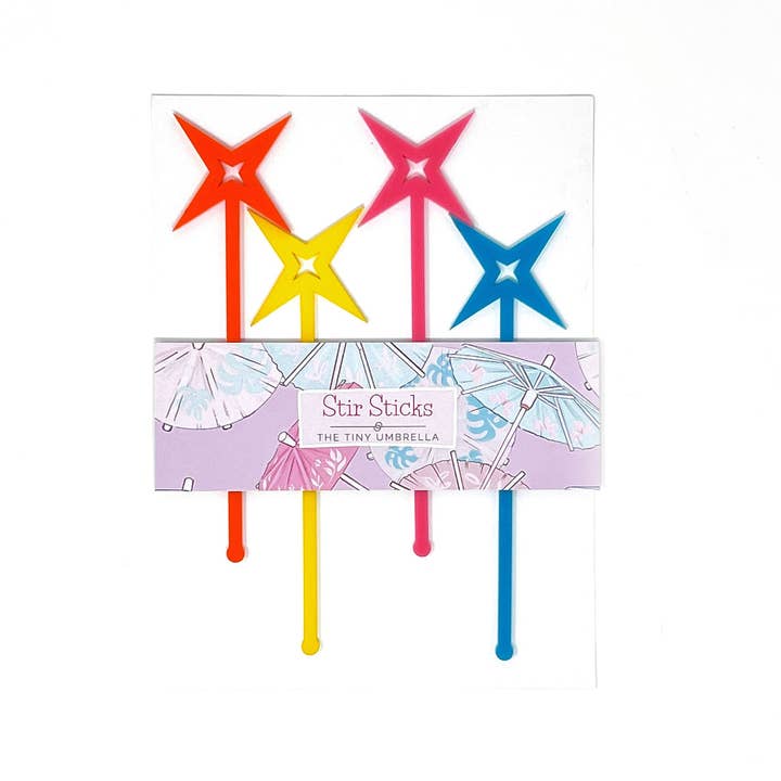 The Tiny Umbrella - Wholesale Drink Stirrer - Mid Century Modern Stir Stick set of 45