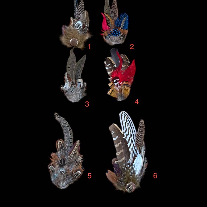 Nati Natash - Wholesale Hat Accessory - Women's - Decorative Side Hat Feathers (Out of SHOTGUN CASING)