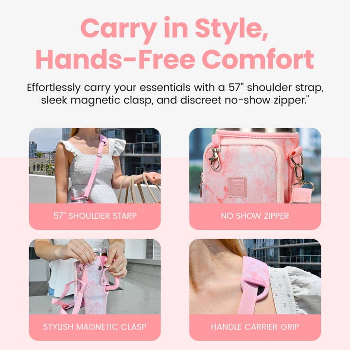 MADE EASY KIT - Wholesale Insulated mug/tumbler - Tumbler Cup Carrier w/ Handle Opening for 40oz Bottles9