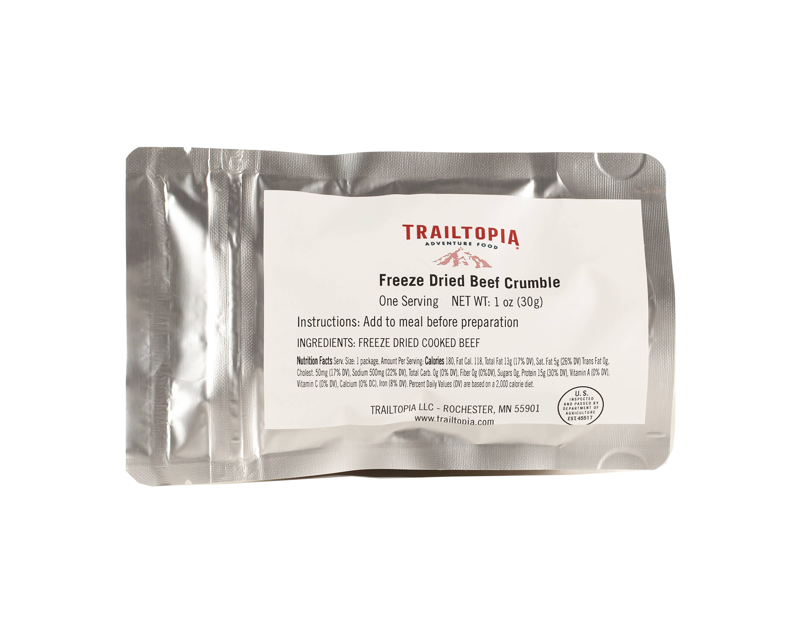 Trailtopia – wholesale Torkad/dehydratiserade grönsaker – Beef Crumble Side Pack