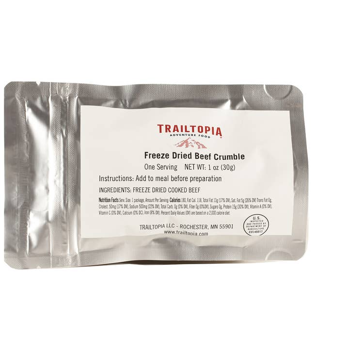 Trailtopia - Wholesale Dried/Dehydrated Vegetables - Beef Crumble Side Pack