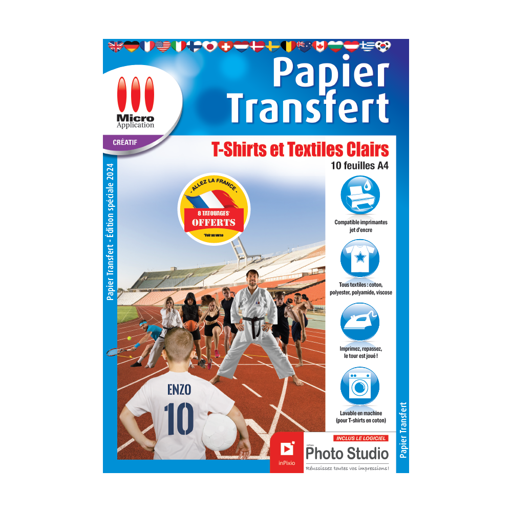 Micro Application - Wholesale Decorating Tool - T-Shirt Transfer Paper for Light Textiles - 10 sheets of A4 paper2