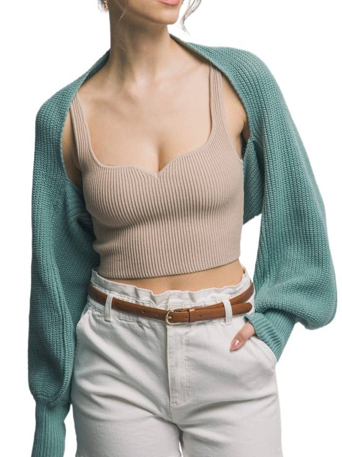 Boléro en tricot pour la vente par Vanilla Monkey