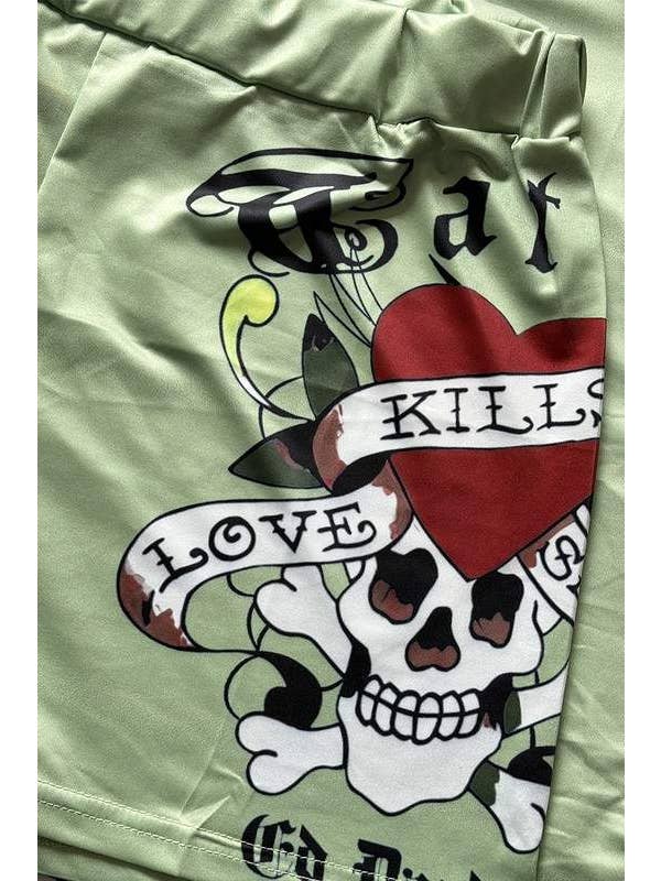 Queen Fashion - Vente Ensemble haut et jupe - Femme - ensemble t-shirt et short graphiques6