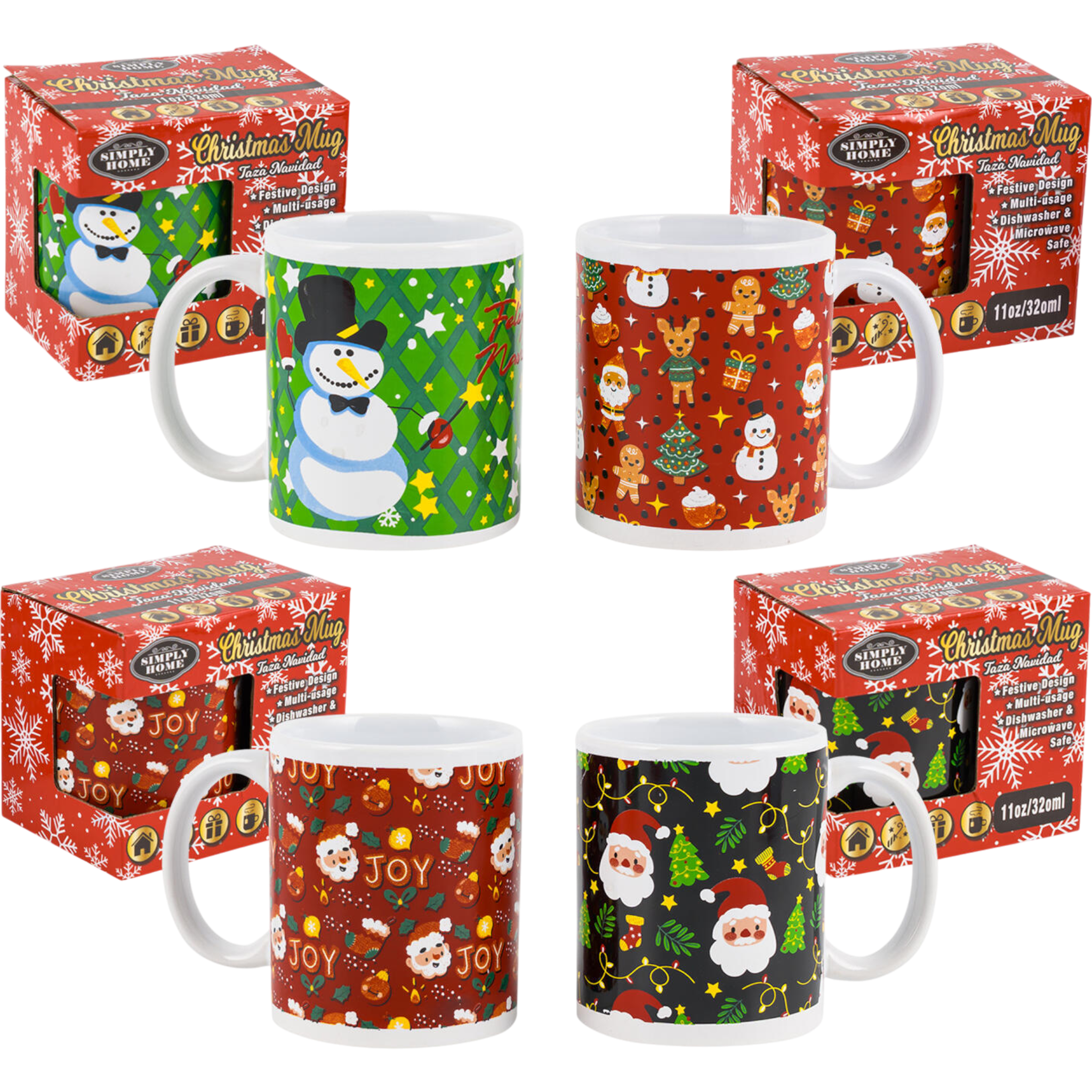 Cow Crack Wholesale - Vente Tasse à café - Mug de Noël Simply Home 11 oz0