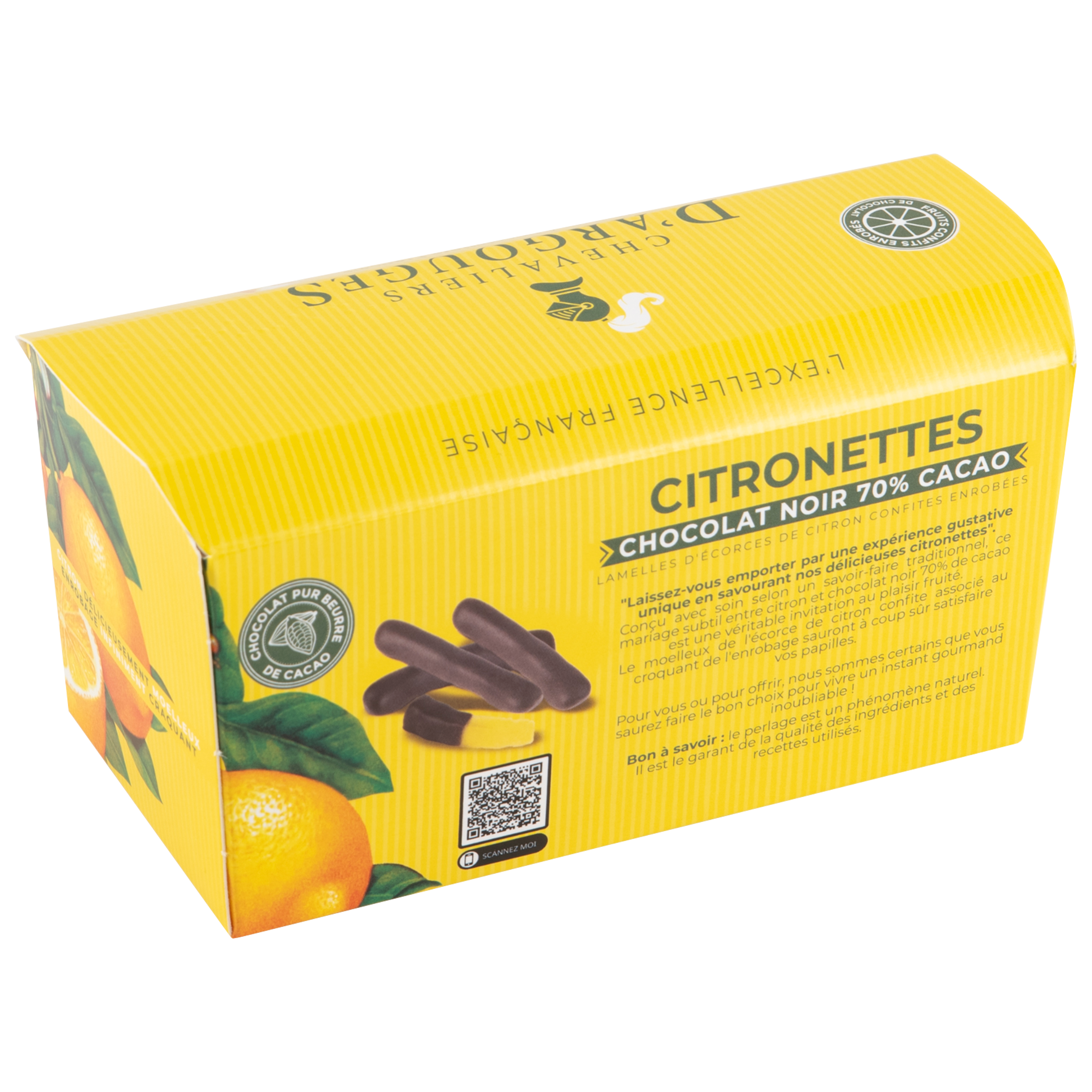 Chevaliers d'Argouges - Wholesale Chocolate Box - BALLOTIN CITRONETTES - DARK CHOCOLATE1