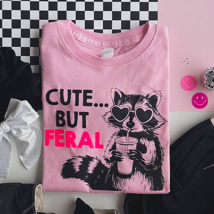 cute but feral tee for wholesale by Beauts & Beaus