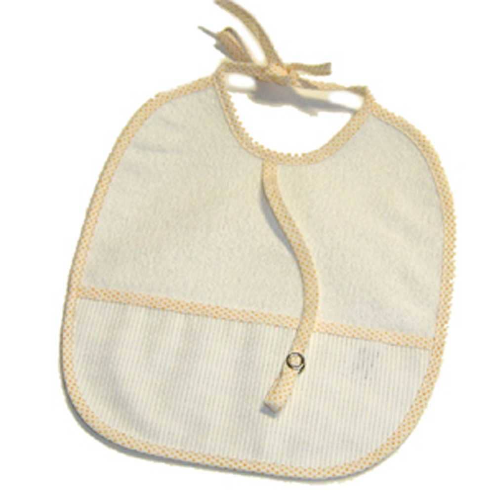 Almatex srl - Wholesale Bib - Baby - GEPPETTO double sponge bib cm.16x19 with embroidered pocket1