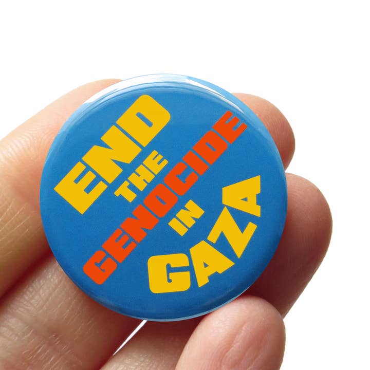 End The Genocide in Gaza 1.25" Button Ceasefire Palestine for wholesale by Word For Word Factory