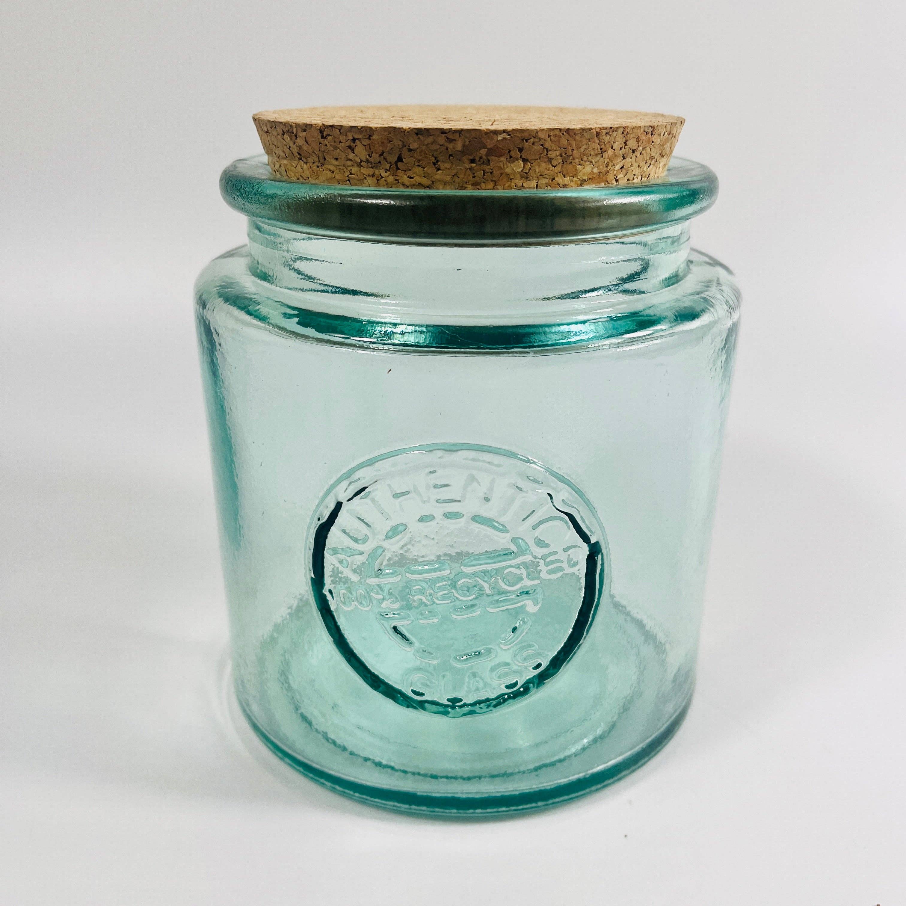 Jarapa – wholesale Jar – Recycled Glass Round Authentic Storage Jar with a Cork Lid4