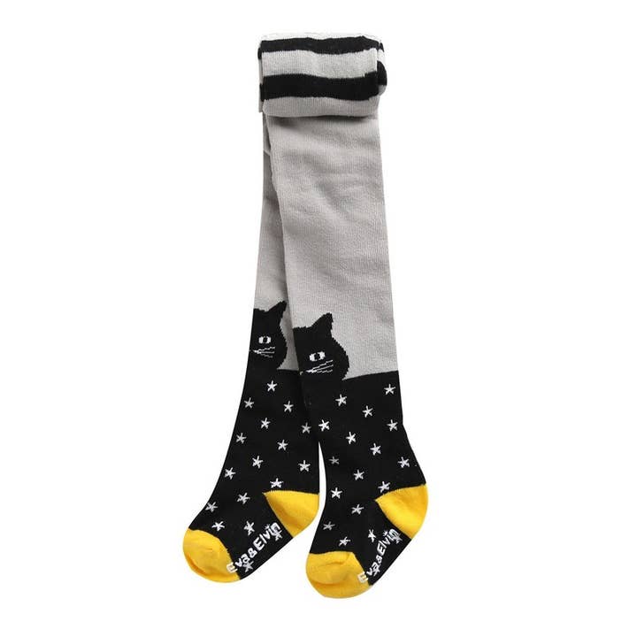 Girls Tights - Chloe Black for wholesale by Vaenait Baby