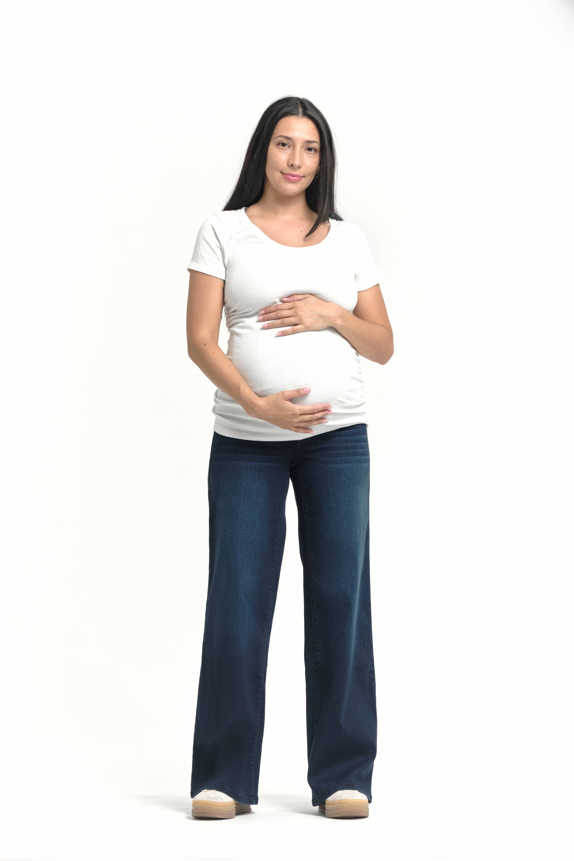 1822 Denim - Wholesale Jeans - Maternity - Maternity 32" Better Butter Wide Leg Jean in Yanique2