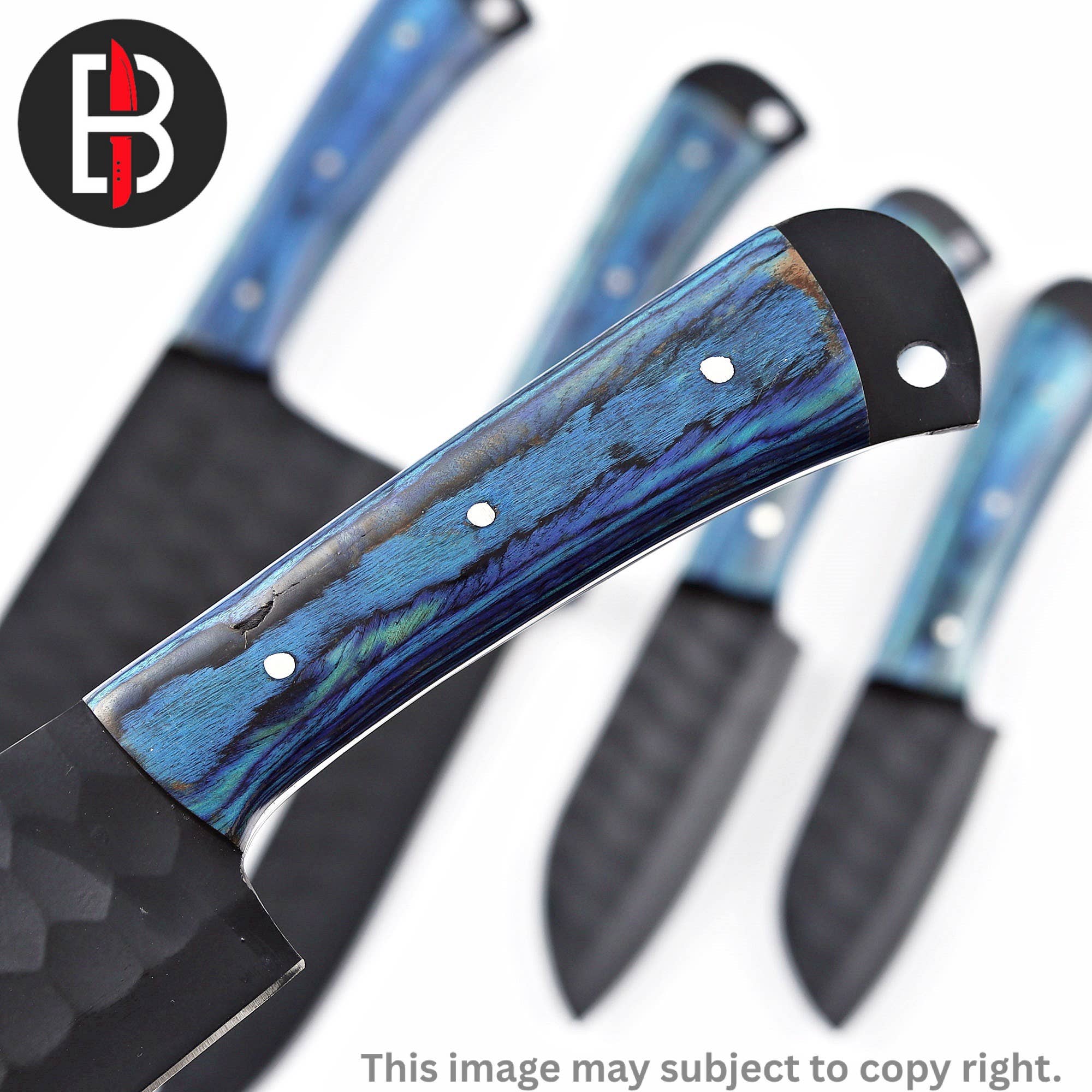 Bravohandicrafts - Vendita all'ingrosso Set di coltelli - SET DI COLTELLI DA CHEF 5 PEZZI IN ACCIAIO INOX FATTI A MANO.3