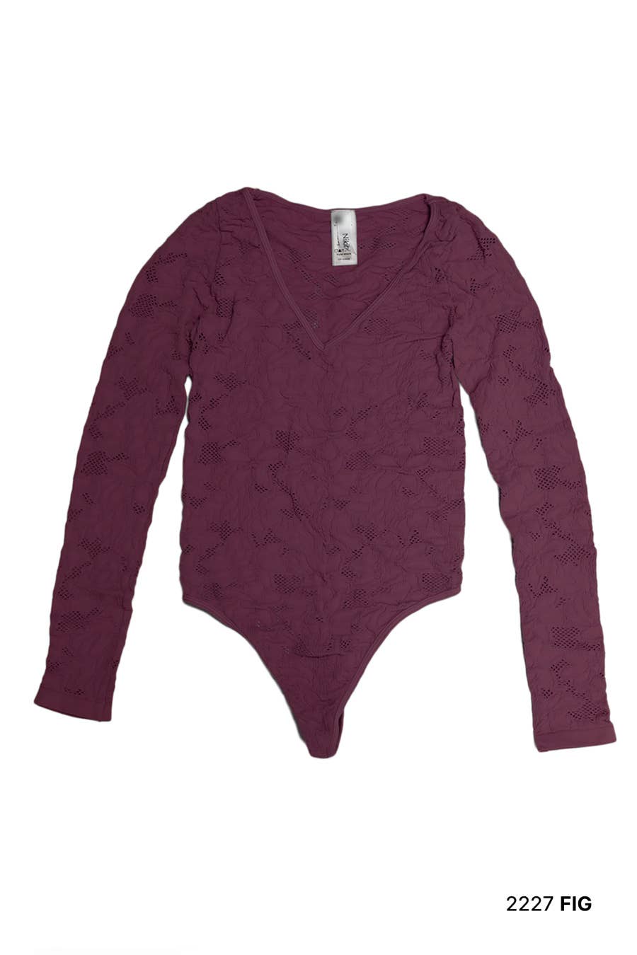 NIKIBIKI - Wholesale Bodysuit - Women's - NS8436 - Lace Textured Bodysuit5