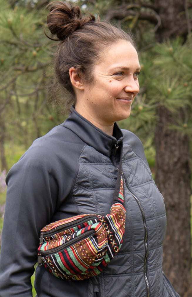 Ganesh Himal Trading - Wholesale Belt Bag - Unisex - Gyari Stripe Sling Bag Small1