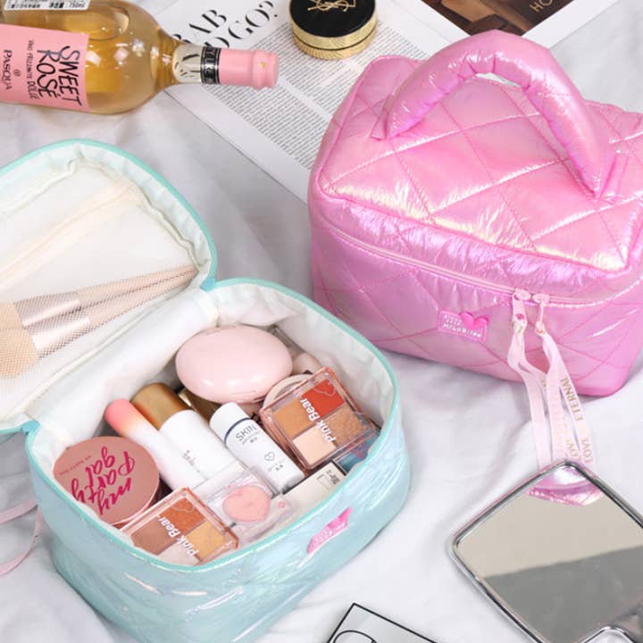 Little Trendy - Wholesale Makeup/Cosmetic Bag - Down glossy cosmetic bag travel vacation cosmetic bag2