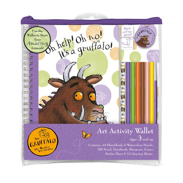 De Gruffalo Kinderkunst Activiteitenmap - Met Schetsboek, Potloden en Stickers voor wholesale door Robert Frederick Ltd