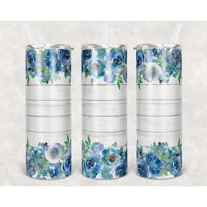 Rose bleu clair - Gobelet de 20 oz pour la vente par Crafted in the Loo, LLC