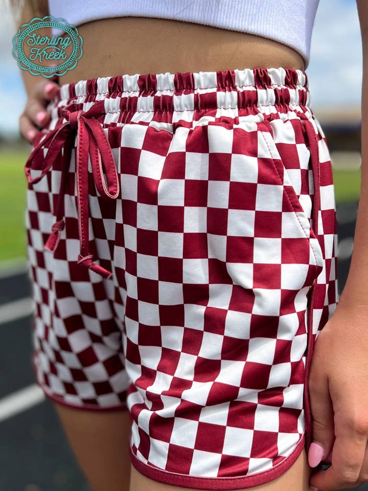 Pep Rally Shorts Maroon for engroshandel hos Sterling Kreek