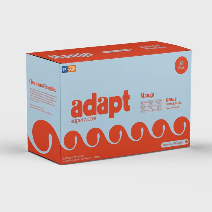 ADAPT 30pk | MANGO Hydration & Recovery Electrolyte Mix for wholesale by Adapt SuperWater