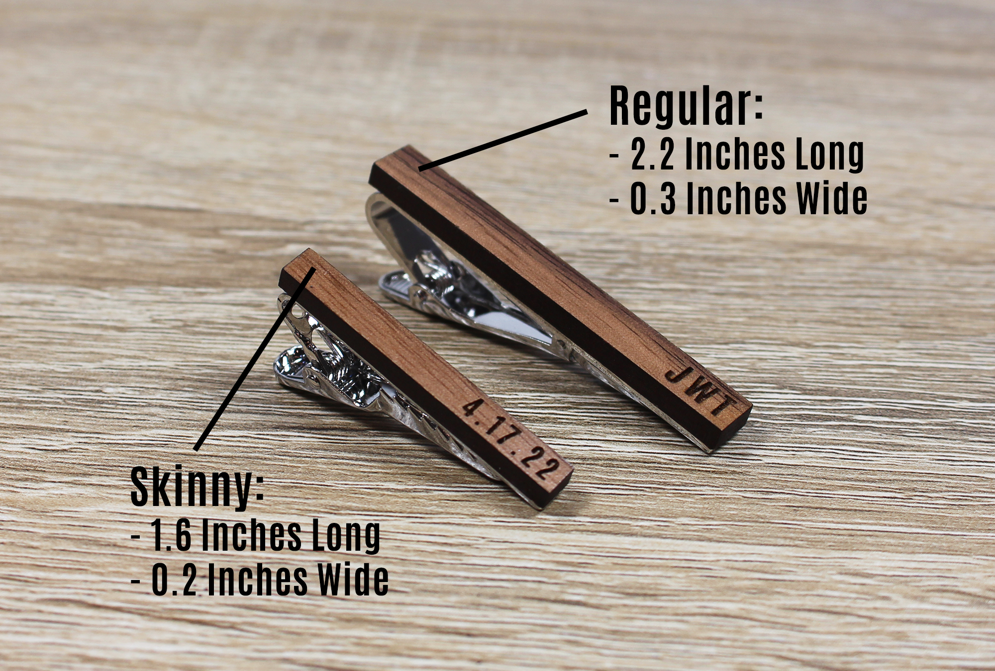 Groomsman Gear - Wholesale Tie Clip - Men's - Personalized Tie Clip | Walnut Wood4
