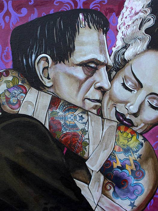 Impresión sobre lienzo estirado con calidad de galería de arte, de Undying Love para venta al por mayor de Black Market Art