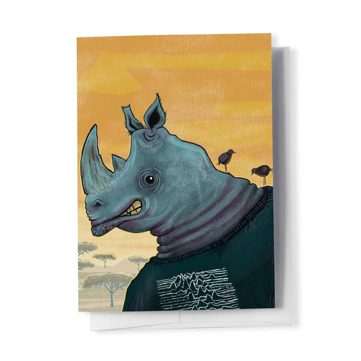 Post-Punk Rhino for wholesale by Brian Barber, Illustration