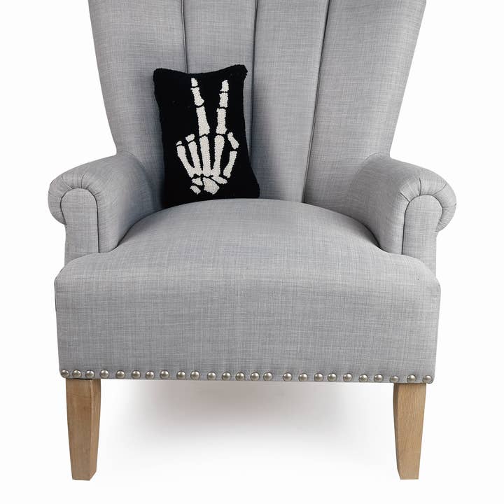 Peking Handicraft - Wholesale Throw/Decorative Pillow - Skeleton Peace Hook Pillow2