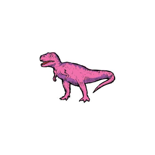 Tattly - Wholesale Temporary Tattoo - Pink T Rex Tattoo Pair